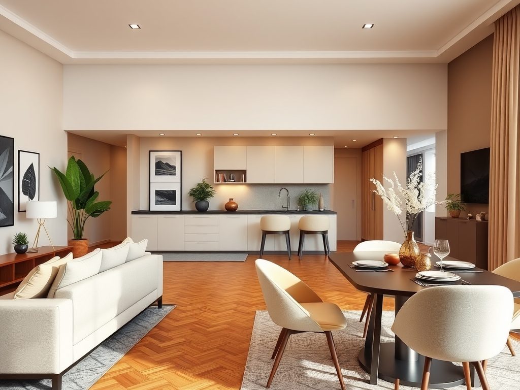 Salon z jadalnią: jak ustawić meble, by wygodnie wydzielić i połączyć strefy funkcjonalne